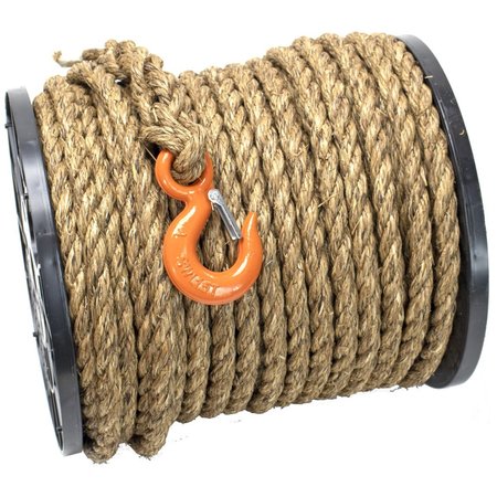 THE BRUSH MAN 3/4 in. X 180' Manila Rope with 9/16 in. Snap Hook ROPESNAP3/4X180